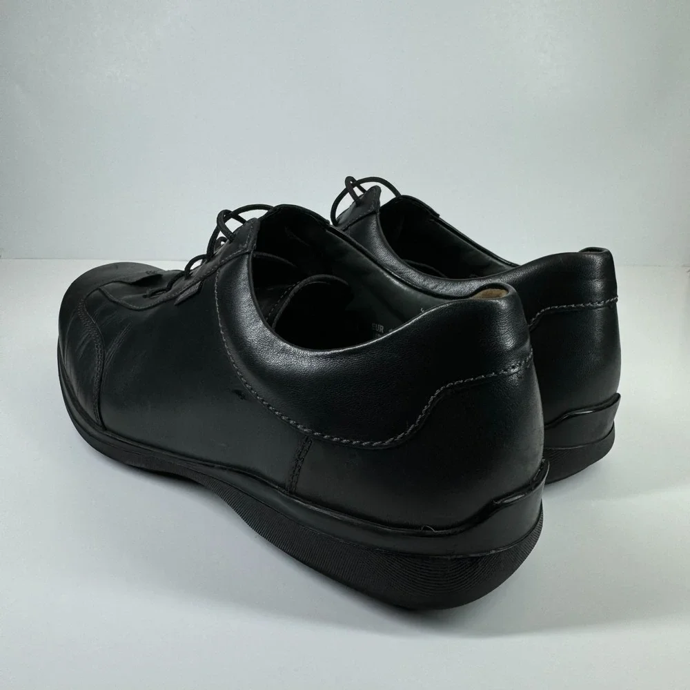 Mephisto Leonzio Men's US 11.5 Black Leather Comfort Lace-Up Oxford Walking Shoe